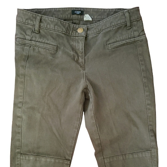J. Crew Stretch Mid Rise Weathered Green Seam Detailing Skinny Denim Jeans 29 - Picture 3 of 16